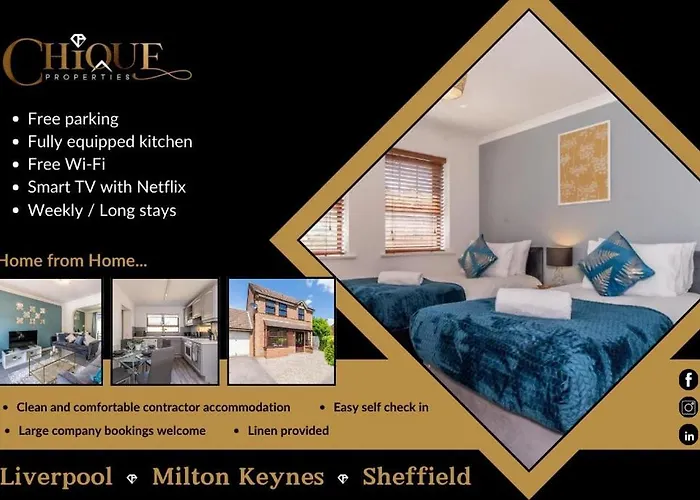 Mk City Center House, Perfect For Families, Groups, Free Parking, Desk Space Managed By Chique Properties Ltd
